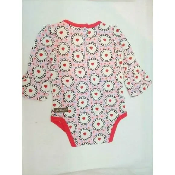 NEW Matilda Jane By Heart Pink BodySuit Long Sleeve Shirt Size 3-6 months - Picture 3 of 6